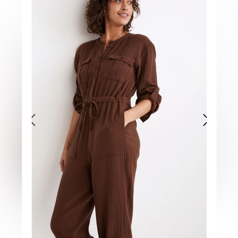 Madewell Brown Utility Jumpsuit - Picture 3 of 10